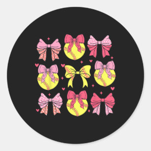 Softll Coquette Bow Softll Mom Mothers Day Softll Classic Round Sticker