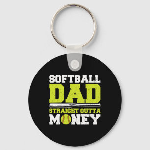 Softll Dad Straight Outta Money Funny Keychain