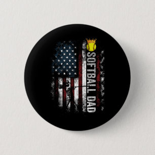 Softll Dad Us Flag Gifts For Dad Men Patriotic Fat Button