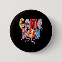 Softll Game Day Softll Coquette Bow Mom Mama Mothe Button