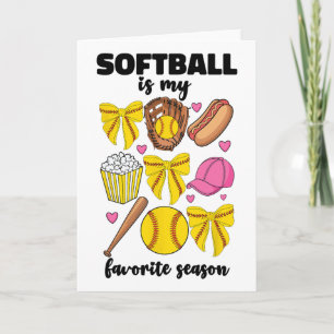 Softll Is My Favorite Season Softll Mom Women Girl Card