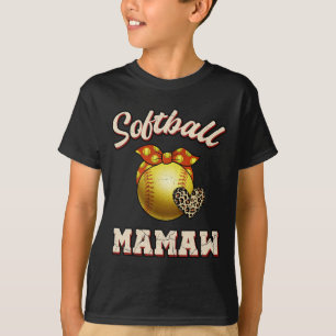 Softll Mamaw Leopard Heart Fans Mother's Day Gift  T-Shirt