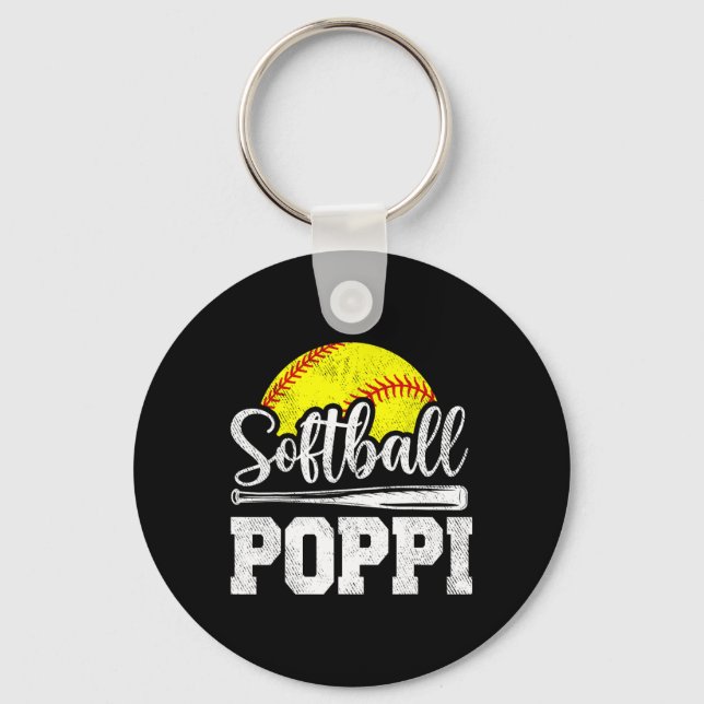 Softll Poppi Softll Player Game Day Father&#; s Da Keychain (Front)