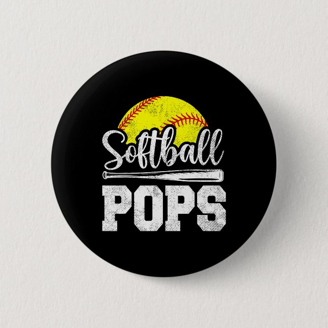 Softll Pops Softll Player Game Day Father&# s Day Button (Front)
