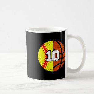 Softll Sketll Number 10 Jersey Funny 10th Birthday Coffee Mug