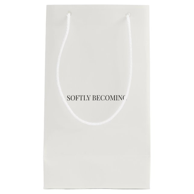 Softly Becoming Minimalist Gift Bag  (Front)