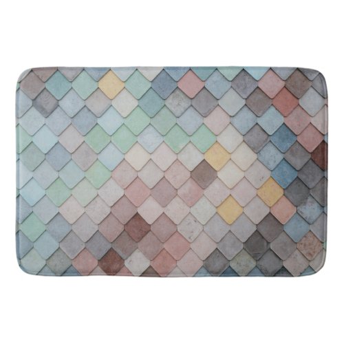 Softly Colorful Tiled Bath Mat to Match Any Decor