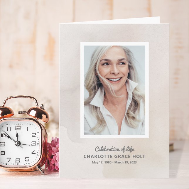 Softly Painted Photo Memorial Program (Creator Uploaded)