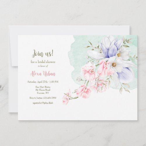 Softly Spoken Floral Invitation