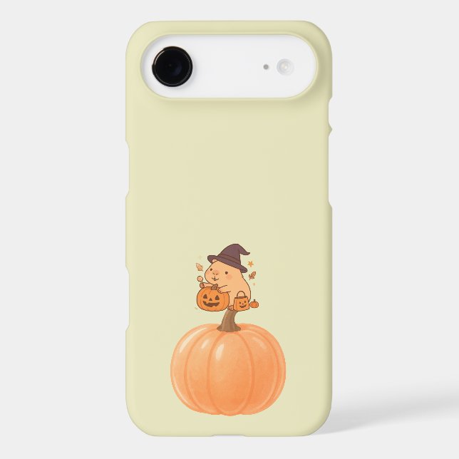 Softly Spooky Capybara Pumpkin Phone Case (Back)