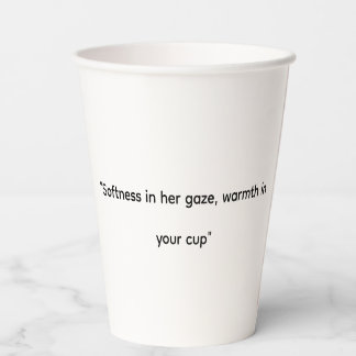 "Softness in Her Gaze--Pink Ribbon Cup" Paper Cups