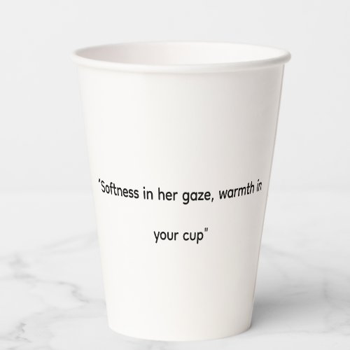 "Softness in Her Gaze--Pink Ribbon Cup" Paper Cups