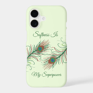 Softness Is My Superpower Peacock Feathers Phone C iPhone 17 Case