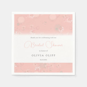 Softness Tea Roses Bridal Shower Napkins