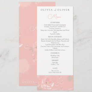 Softness Tea Roses Wedding Menu