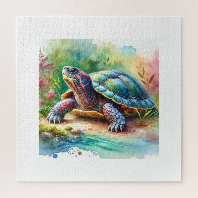 Softshell Turtle 221024AREF149 - Watercolor Jigsaw Puzzle (Vertical)