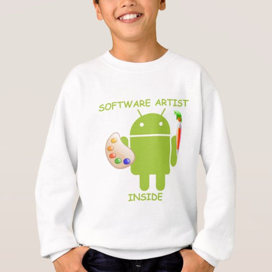 Software Artist Inside (Bugdroid Brush Palette) Sweatshirt
