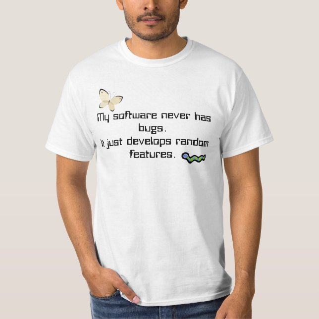 Software Bugs T-Shirt (Front)