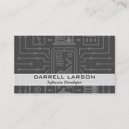 Software Coder  Developer Technology Business Card