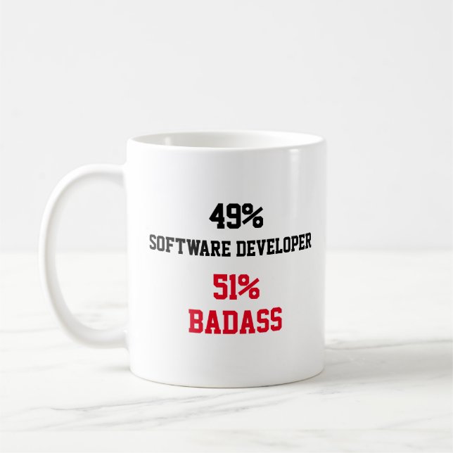 Software Developer Badass Coffee Mug (Left)