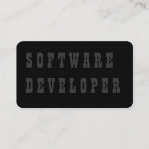 Software Developer Business Card