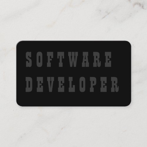 Software Developer Business Card