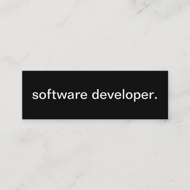 Software Developer Card (Front)