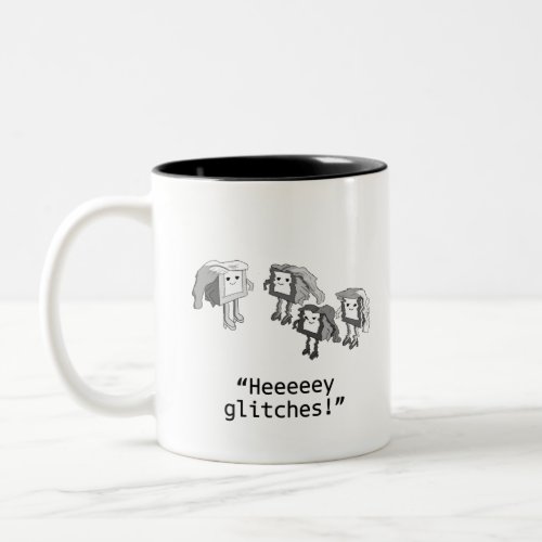 Software Developer Computer Engineer Nerd Glitches Two_Tone Coffee Mug