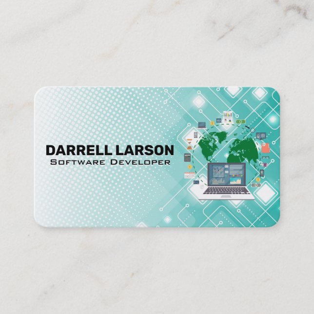 Software Developer | Data Center | AI Tech Business Card (Front)