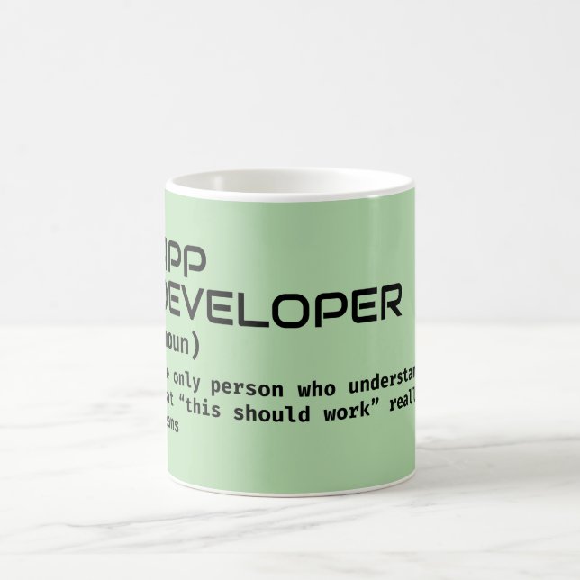Software Developer Definition Coffee Mug (Center)