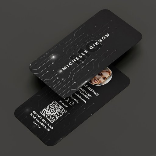 Customizable Software Developer Engineer Black Silver Modern Business Card