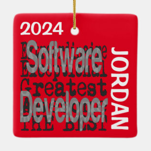 Software Developer Extraordinaire CUSTOM Ceramic Ornament