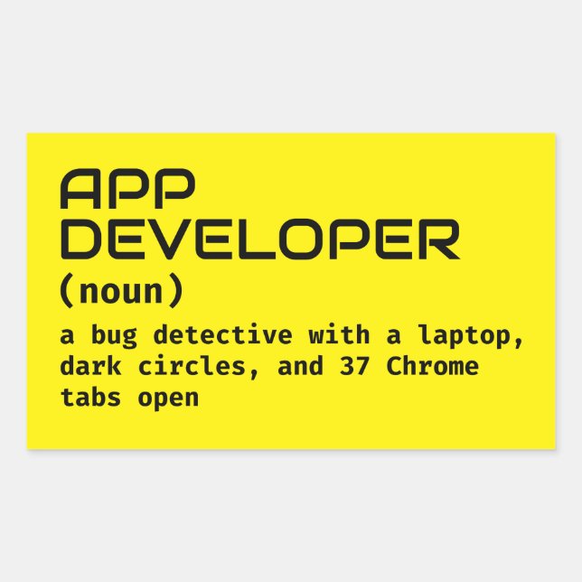 Software Developer Humor Sticker (Front)