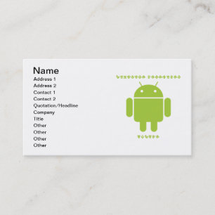 Software Developer Inside (Bug Droid Font Letters) Business Card