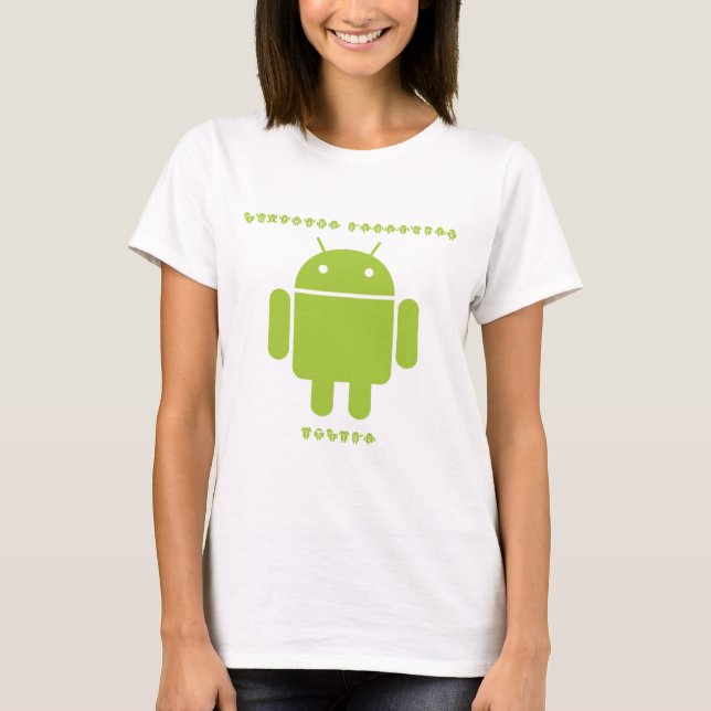 Software Developer Inside (Bug Droid Font Letters) T-Shirt (Front)