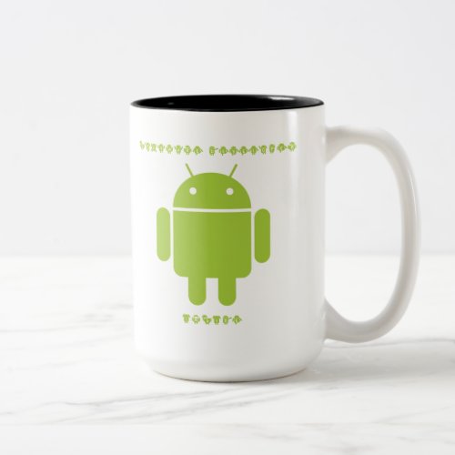 Software Developer Inside Bug Droid Font Letters Two_Tone Coffee Mug