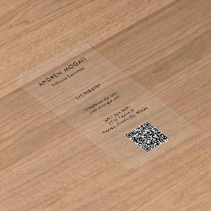 Software Developer Kraft Style Texture Clear Business Cards