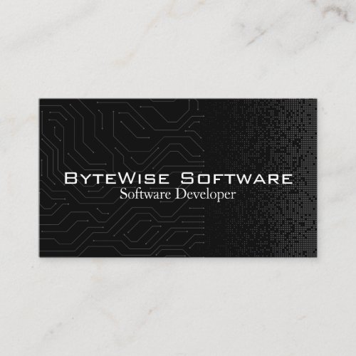 Software Developer Techno Modern QR Code Business Card