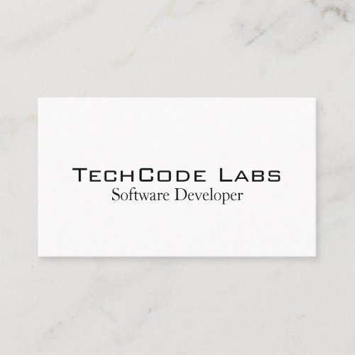 Software Developer Techno Modern QR Code White Business Card