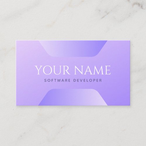 Software Developer Tester Purple Gradient Ombre    Business Card