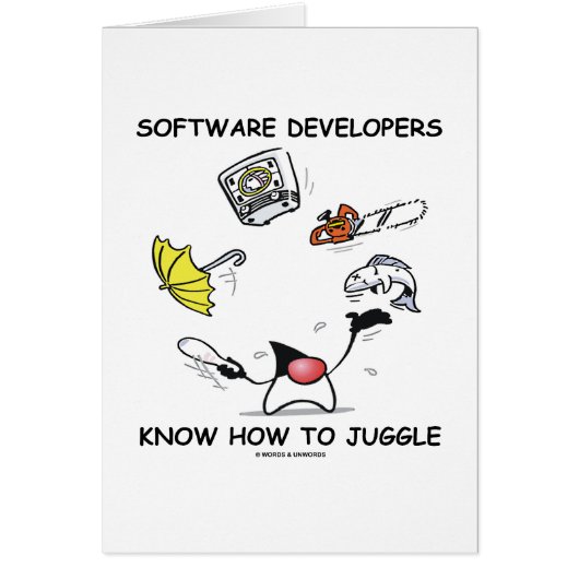 Software Developers Know How To Juggle (Duke) Cards (Front)