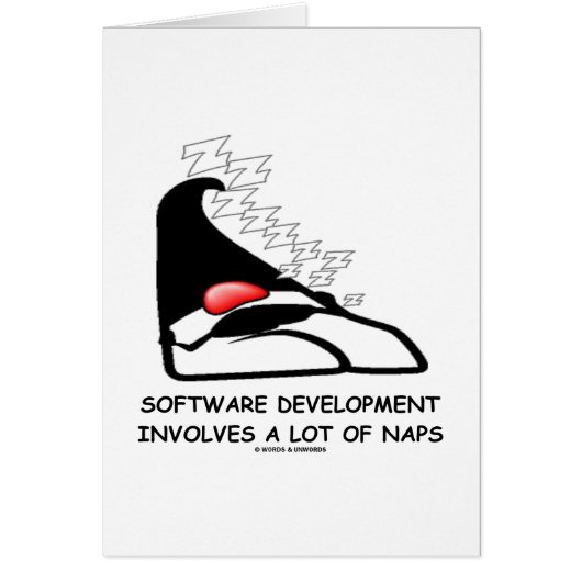Software Development Involves A Lot Of Naps Cards (Front)