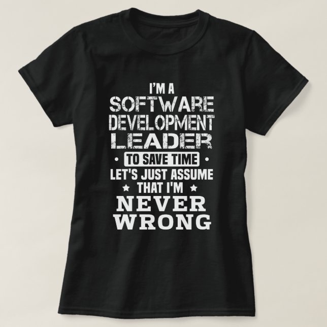 Software Development Leader T-Shirt (Design Front)