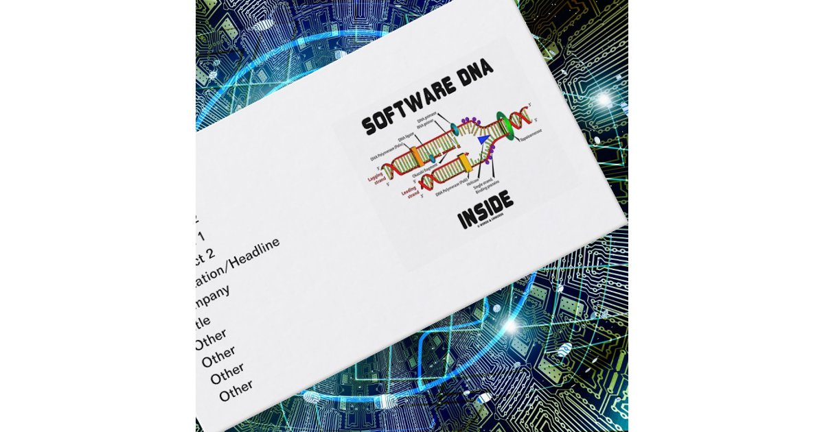 Software DNA Inside (DNA Replication) Business Card | Zazzle