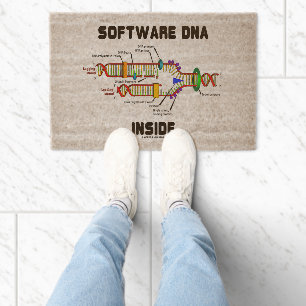 Software DNA Inside DNA Replication Humor Fiber Doormat