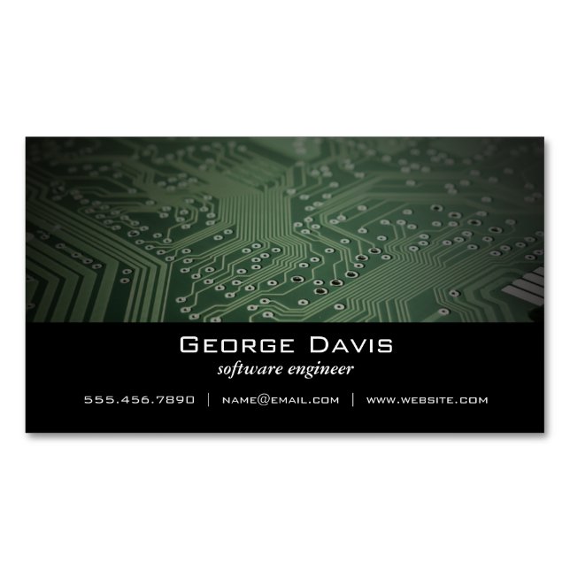 Software Engineer Business Card Magnet (Front)
