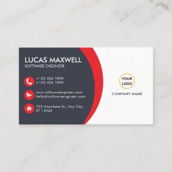 Software Engineer Business Cards Creative Modern by Bizmate at Zazzle