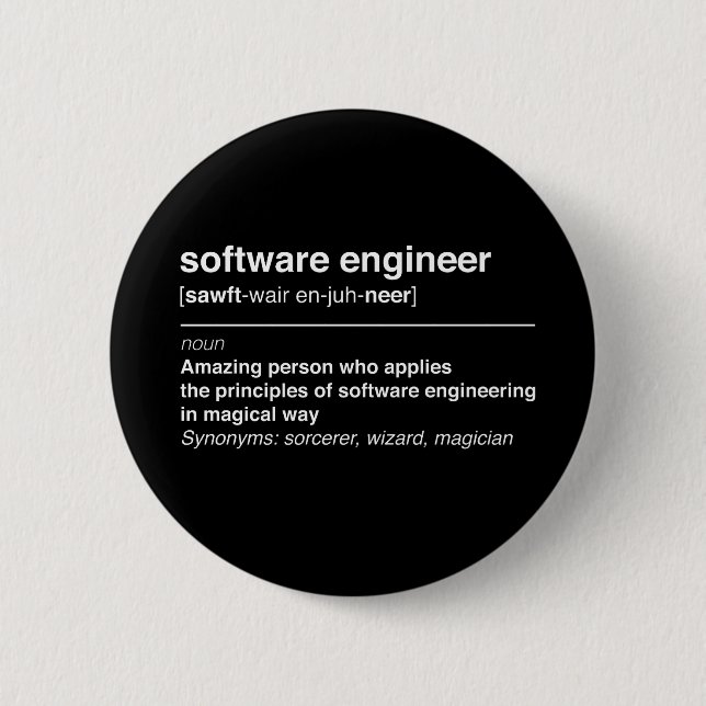 Software engineer button (Front)