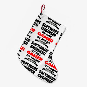 Software Engineer by Day Gamer by Night Small Christmas Stocking
