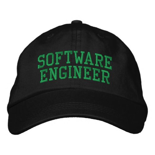 Software Engineer Computer Programmer Typography E Embroidered Baseball Cap